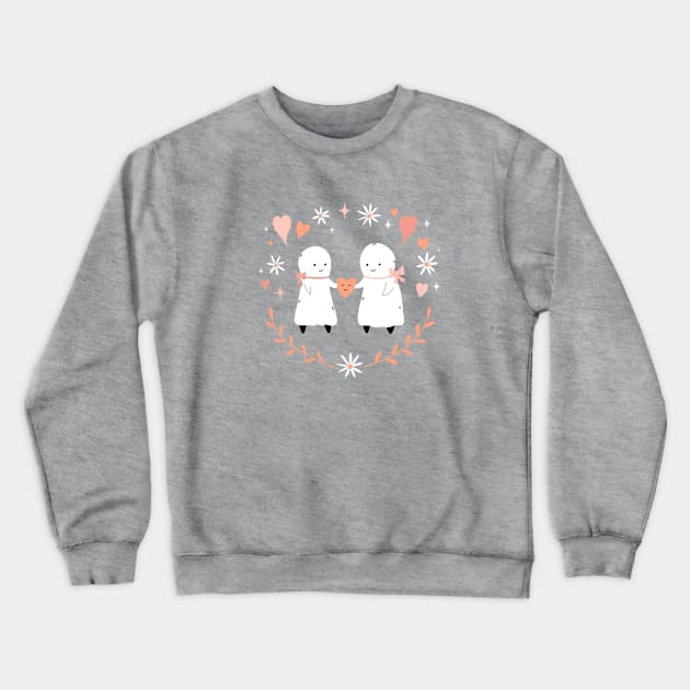 Ghostie Soulmates Crewneck Sweatshirt by Little Spooky Studio